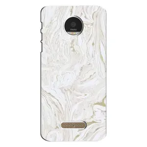 Мраморный чехол на Motorola MOTO Z (VPrint) (Белый мрамор)