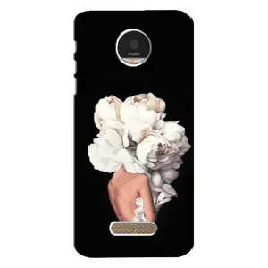 Чехлы (ART) Цветы на Motorola MOTO Z (VPrint) (Білі квіти)