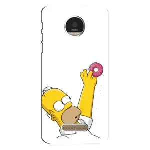 Чjхол з Сімпсонами для Motorola MOTO Z (VPrint) (Гомер з пончиком)