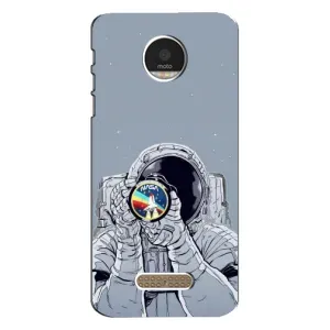 Чехол NASA для Motorola MOTO Z (AlphaPrint) (Космонавт фото)