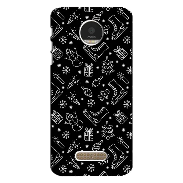Чехол с принтом «Новогодний фон» для Motorola MOTO Z