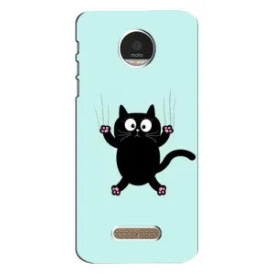 Чехол с принтом для Motorola MOTO Z (AlphaPrint) Модные коты (Падающий кот)