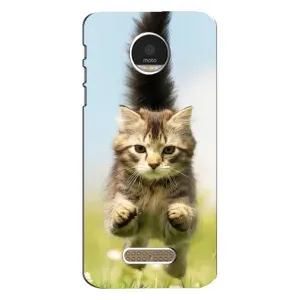 Чехлы с Котиками для Motorola MOTO Z (VPrint) (Прыжок кота)