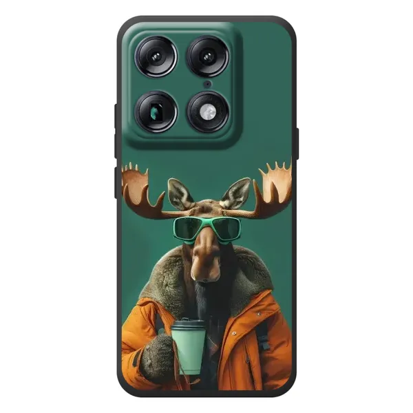 Чехол с принтом «Лось с кофе» для Motorola Signature