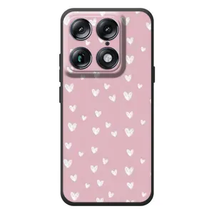 Чохол з розовим принтом для Motorola Signature (Сердечки на рожевому)