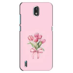 Чехол с розовым рисунком для Nokia 1.3 (Букет цветов)