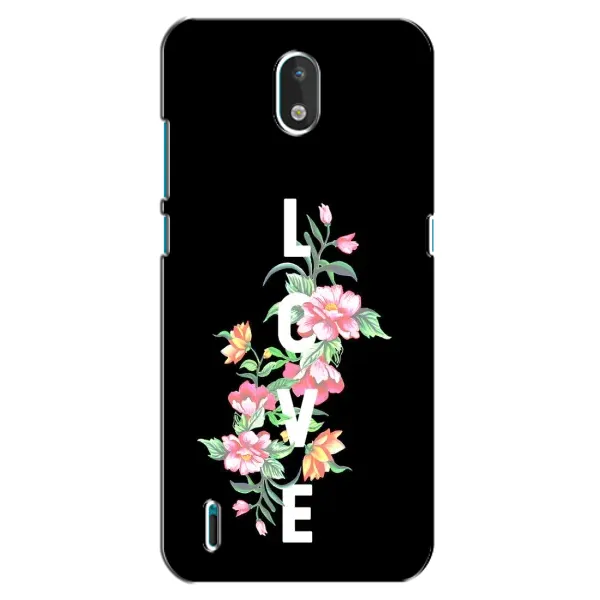 Чехол с принтом «Цветы LOVE» для Nokia 1.3