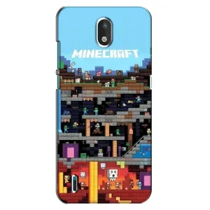 Чехол Майнкрафт на Nokia 1.3 (AlphaPrint) Minecraft (фон Minecraft)