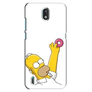 Чехол с Симпсонами для Nokia 1.3 (VPrint) (Гомер с пончиком)
