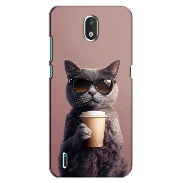 Чехол с принтом «Кот с кофе» для Nokia 1.3