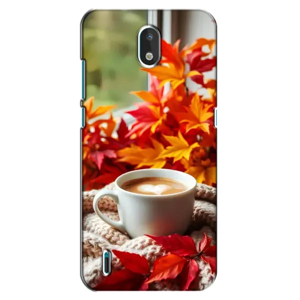 Чехол с принтом «Кофе и листья» для Nokia 1.3 Чехол с принтом «Кофе и листья» для Nokia 1.3