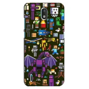 Чехол Майнкрафт на Nokia 1.3 (AlphaPrint) Minecraft (Коллаж Майнкрафт)