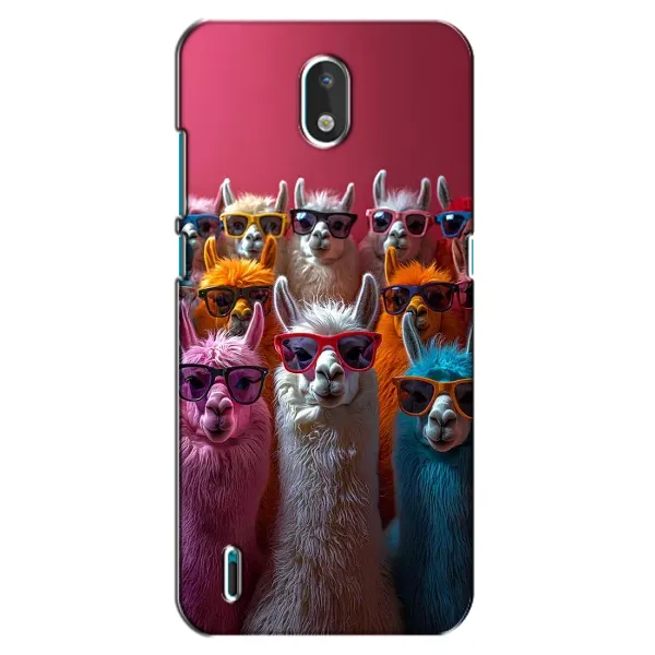 Чехол с принтом «Ламы в очках» для Nokia 1.3