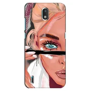 Чехол с печатью для Nokia 1.3 - (Мода) (AlphaPrint) (Макияж)