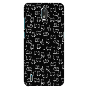 Чехол с принтом для Nokia 1.3 (AlphaPrint) Модные коты (Меленькие котики)