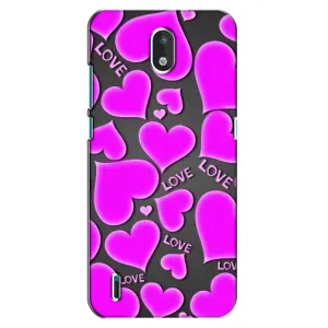 Чехлы для любимой на Нокиа 1.3 (VPrint) (Pink hearts)