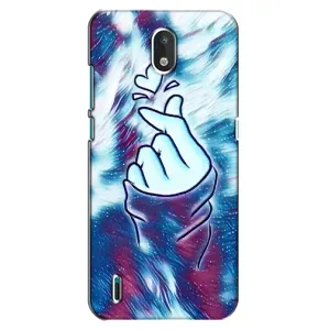 Чехол с принтом для Nokia 1.3 (AlphaPrint - Знак сердечка) (Радужное сердце)