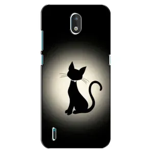 Чехол с принтом для Nokia 1.3 (AlphaPrint) Модные коты (Силуэт котика)