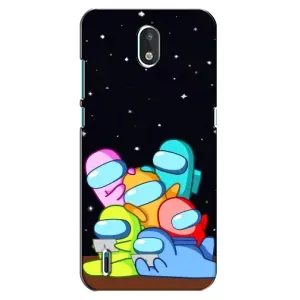 Чехол Амонг Ас для Nokia 1.3 (AlphaPrint) (Скины в космосе)