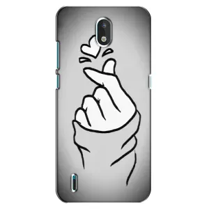 Чехол с принтом для Nokia 1.3 (AlphaPrint - Знак сердечка) (Значок Love)