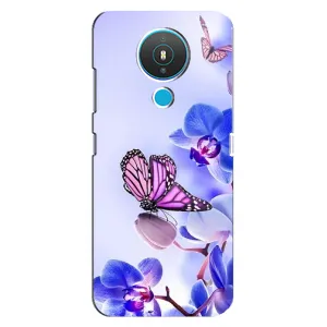 Чехлы с Цветами для Nokia 1.4 (VPrint) (Бабочка на цветочке)