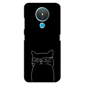 Чехол с рисунком кот на Nokia 1.4 (Равнодушный кот)