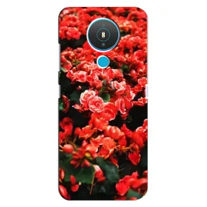 Чехлы с Цветами для Nokia 1.4 (VPrint) (Цветы красные)