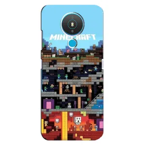 Чехол Майнкрафт на Nokia 1.4 (AlphaPrint) Minecraft (фон Minecraft)