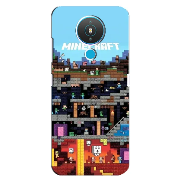 Чехол с принтом «фон Minecraft» для Nokia 1.4