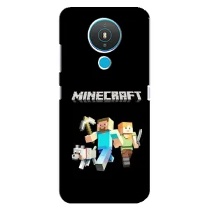 Чехол Майнкрафт на Nokia 1.4 (AlphaPrint) Minecraft (герои Minecraft)