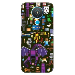 Чехол Майнкрафт на Nokia 1.4 (AlphaPrint) Minecraft (Коллаж Майнкрафт)