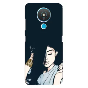 Чехол с печатью для Nokia 1.4 - (Мода) (AlphaPrint) (Красивая девочка)