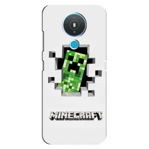 Чехол Майнкрафт на Nokia 1.4 (AlphaPrint) Minecraft (крипер Майнкрафт)