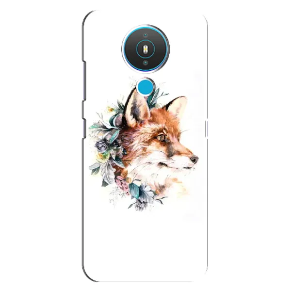 Чехол с принтом «Лисичка в цветочках» для Nokia 1.4