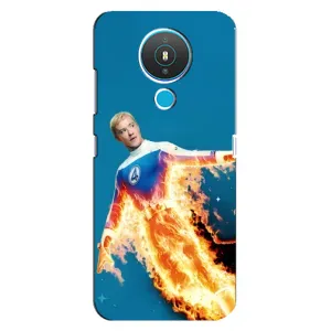 Чохол з принтом Фантастична четвірка для Nokia 1.4 (Людина-факел у вогні)