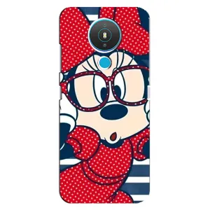Эксклюзивный чехол для Nokia 1.4 (AlphaPrint - Мультяшные) (Маус в очках)