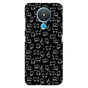Чехол с принтом для Nokia 1.4 (AlphaPrint) Модные коты (Меленькие котики)