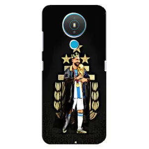Чехлы для Nokia 1.4 (Leo чемпион) (AlphaPrint) (Месси Король)
