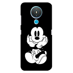 Эксклюзивный чехол для Nokia 1.4 (AlphaPrint - Мультяшные) (Микки на черном)