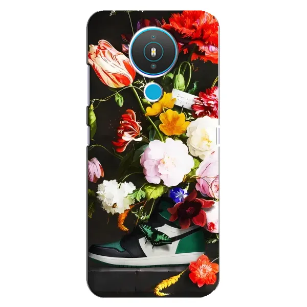 Чехол с принтом «Nike цветы» для Nokia 1.4