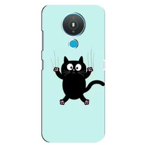 Чехол с принтом для Nokia 1.4 (AlphaPrint) Модные коты (Падающий кот)