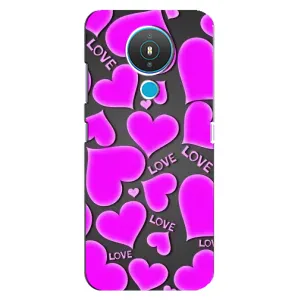 Чехлы для любимой на Нокиа 1.4 (VPrint) (Pink hearts)