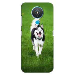 Чехол с Хаски для Nokia 1.4 - (AlphaPrint) (Радостный Хаски)