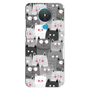 Чехлы с Котиками для Nokia 1.4 (VPrint) (Рисованные котики)