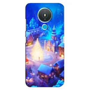 Рождественские Чехлы для Nokia 1.4 (VPrint) (Рождественский город)