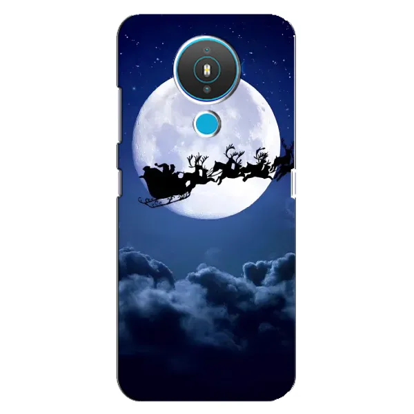 Чехол с принтом «Санта - луна» для Nokia 1.4