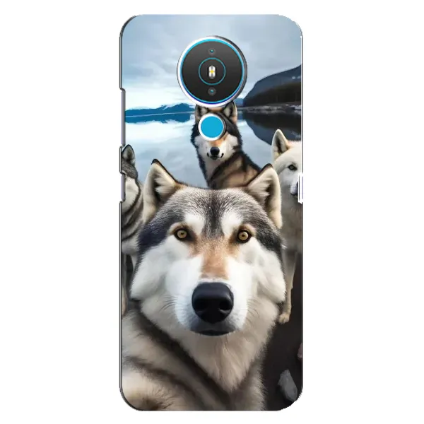 Чехол с принтом «Селфи ХАски» для Nokia 1.4