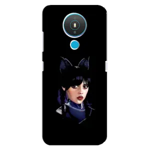 Чехлы Венсдей на Nokia 1.4 Уэнсдей (AlphaPrint) (серьезная Уэнздей)