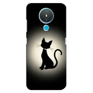Чехол с принтом для Nokia 1.4 (AlphaPrint) Модные коты (Силуэт котика)