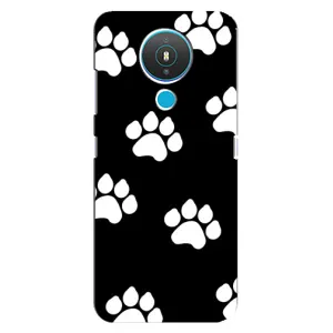 Чехлы с собаками для Nokia 1.4 (VPrint) (Следы собаки)